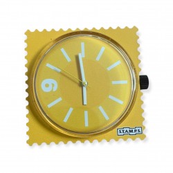 Cadran de montre jaune STAMPS